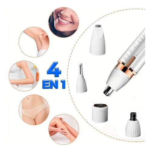 Depiladora Facial Recargable 4 En 1