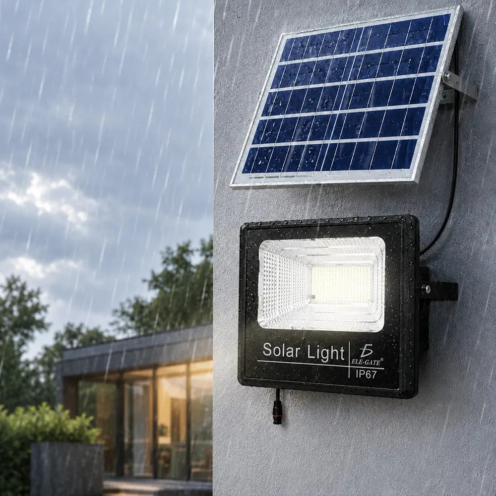 Reflector Led 100w C/ Panel Solar-control Luz Blanca
