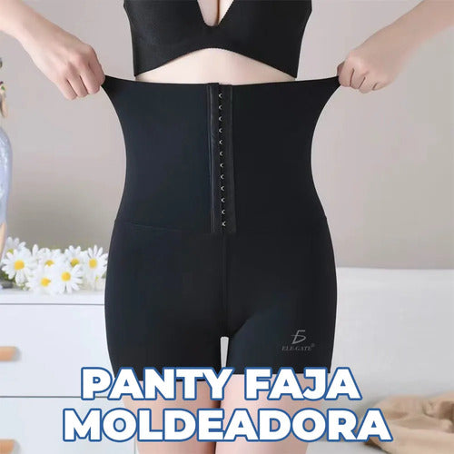 Faja Short Moldeadora De Compresión Levanta Abdomen Cintura Negro M