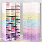 Cajas organizadoras de zapatos apilables almacenaje 6 blanco