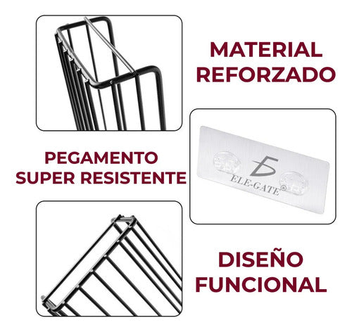 Soporte De Pared Baño Cocina Sala Resistente Porta Toallas