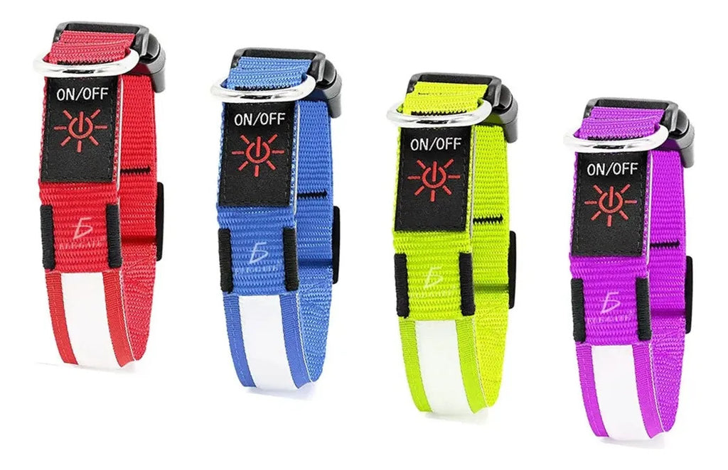 Collar Para Perro Gato Mascota Iluminado Con Luz Led Forma M