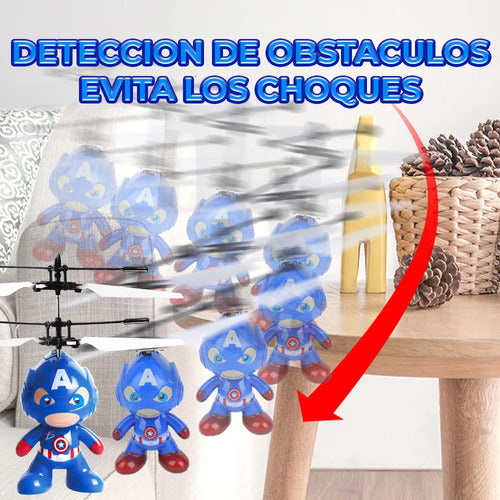 Avión De Inducción Suspendido - Figura De Acción Luminosa Azul