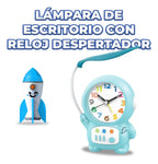 Reloj Despertador Astronauta Con Lámpara De Escritorio 2 En