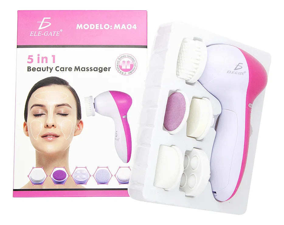 Limpiador Facial Eléctrico 5 En 1 Con Cabezales