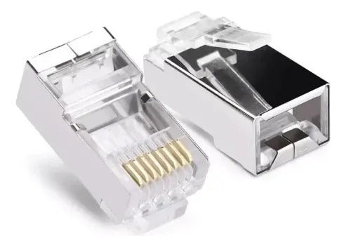Paquete 100 Piezas Plug Conector Rj45 Cable Red Utp Cat6