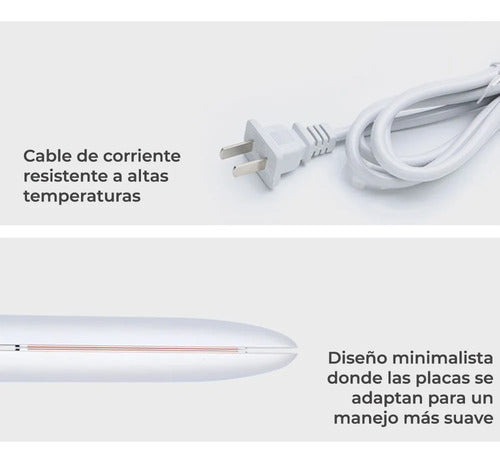 Plancha Para Cabello 2 En 1 Alisadora Y Rizador