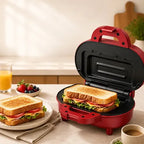 Sandwichera Eléctrica Portátil Antiadherente Para Panini O