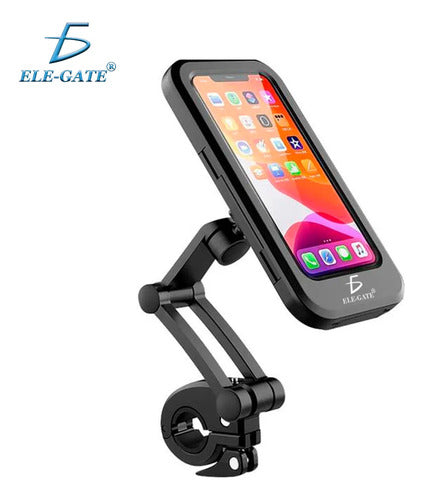 Soporte Para Teléfono Impermeable De Bicicleta Motocicleta Negro
