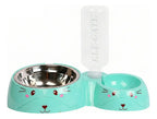 Dispensador doble comedero y bebedero para mascotas