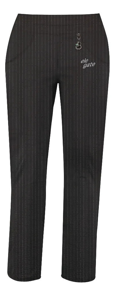 Pantalón elástico con forro térmico estilo ejecutivo negro XXL