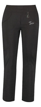 Pantalón elástico con forro térmico estilo ejecutivo negro XXL