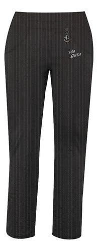 Pantalón Elástico Con Forro Térmico Estilo Ejecutivo Negro Xxl