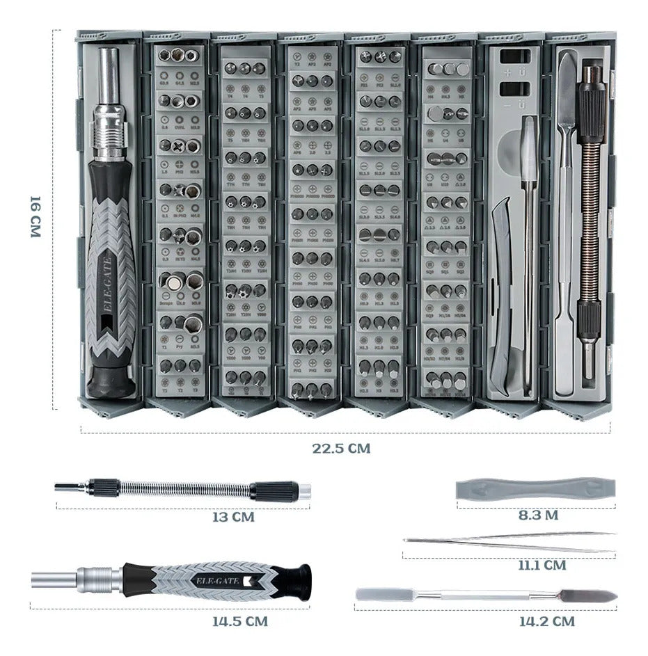 Kit 126 Destornilladores Magnéticos Reparación De Precisión