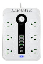 Multicontacto Universal Con 6 Clavijas 4 Usb Y 2 Usb-c