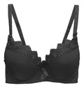 Brasier con encaje de copa completa negro M