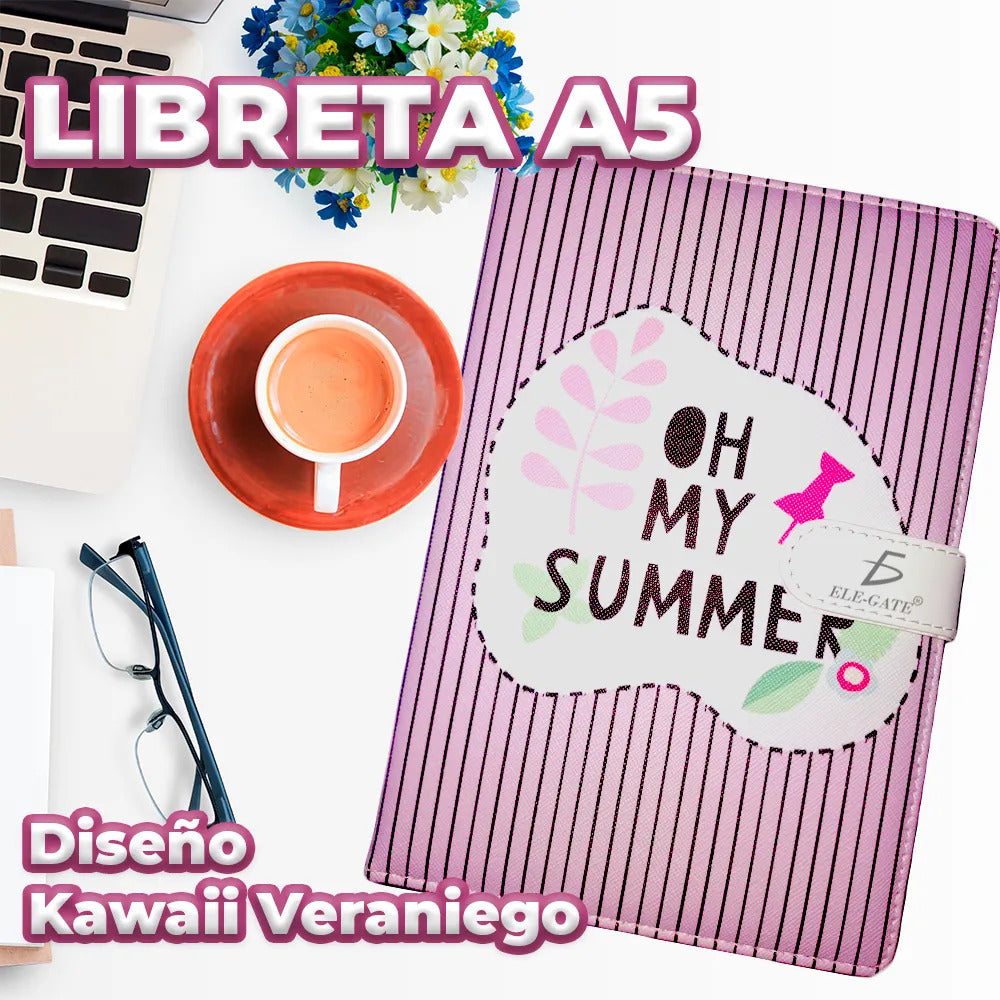 Cuaderno Con Estilo Coquete Con Forro Acolchado Y Banda