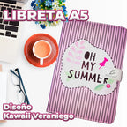 Cuaderno Con Estilo Coquete Con Forro Acolchado Y Banda