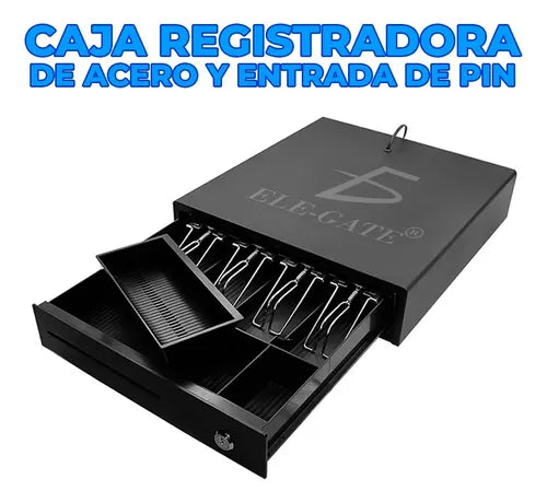 Cajón De Dinero Metálico Con Bandeja Ajustable Rj 11