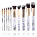 Set De 10 Piezas De Brochas De Maquillaje Con Terminado