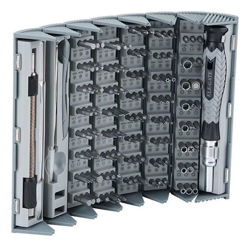 Kit 126 destornilladores magnéticos reparación de precisión