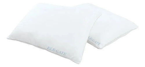 Set De 2 Almohadas De Firmeza Media Con 50 Poliester Y 50