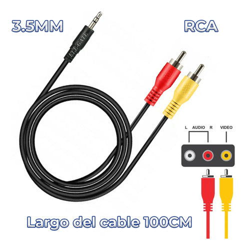 Adaptador De Cable Jack 3.5mm A Salida De Audio Rca
