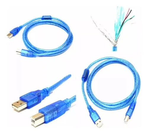 Cable Usb A B Macho 1.5m Impresora Escaner Multifuncional