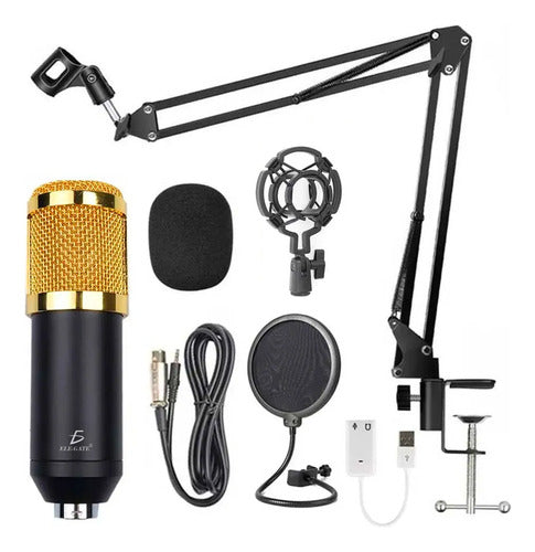 Kit profesional microfono condensador grabación estudio ktv