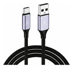 Cable USB-A a USB-C de 2m nylon trenzado carga 3A