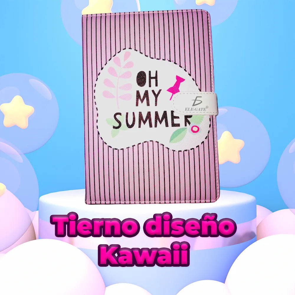 Cuaderno Con Estilo Coquete Con Forro Acolchado Y Banda