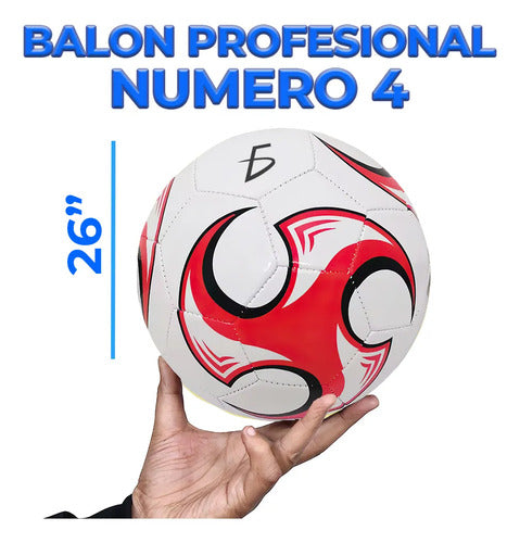 Balón De Fútbol Tamaño 4 Para Entrenamiento Y Partidos Blanco