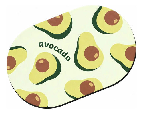 Tapete Absorbente 40 X 60 Cm Diseño Aguacate Secado Rápido