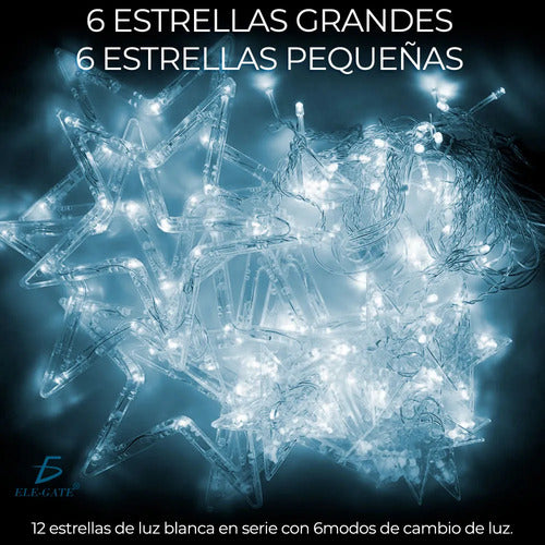 Cadena De Luz Led Estrella Luces De Decoración Navideña 2.5m