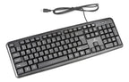 Teclado USB slim de 105 teclas para PC y laptop