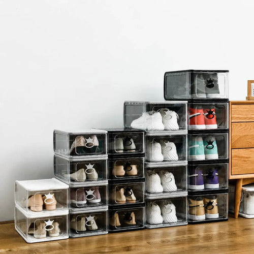 4 Pzs Organizador De Zapatillas Transparente Muestra Tus