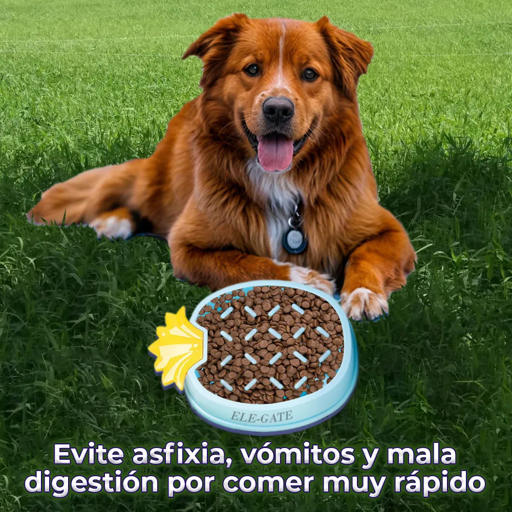 Plato Anti Asfixia En Forma De Piña Rosa
