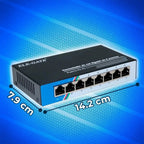 Switch Ethernet Con Gabinete Metálico Con 8 Puertos Gigabit