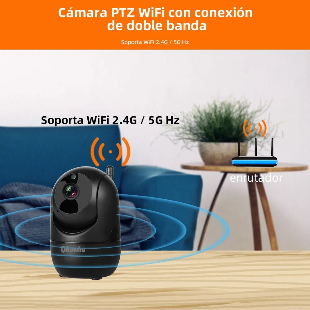 Cámara De Seguridad Ip 5g Wifi 1080p Ptz