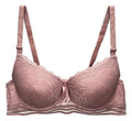 Brasier con encaje bordado push up rosa M