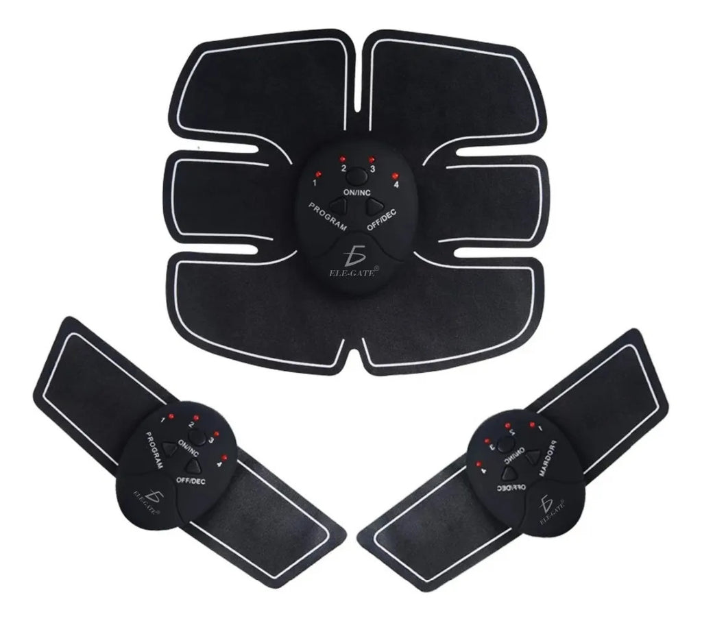 Parche Inteligente Músculo Abdominal Brazo Pierna Fitness Negro
