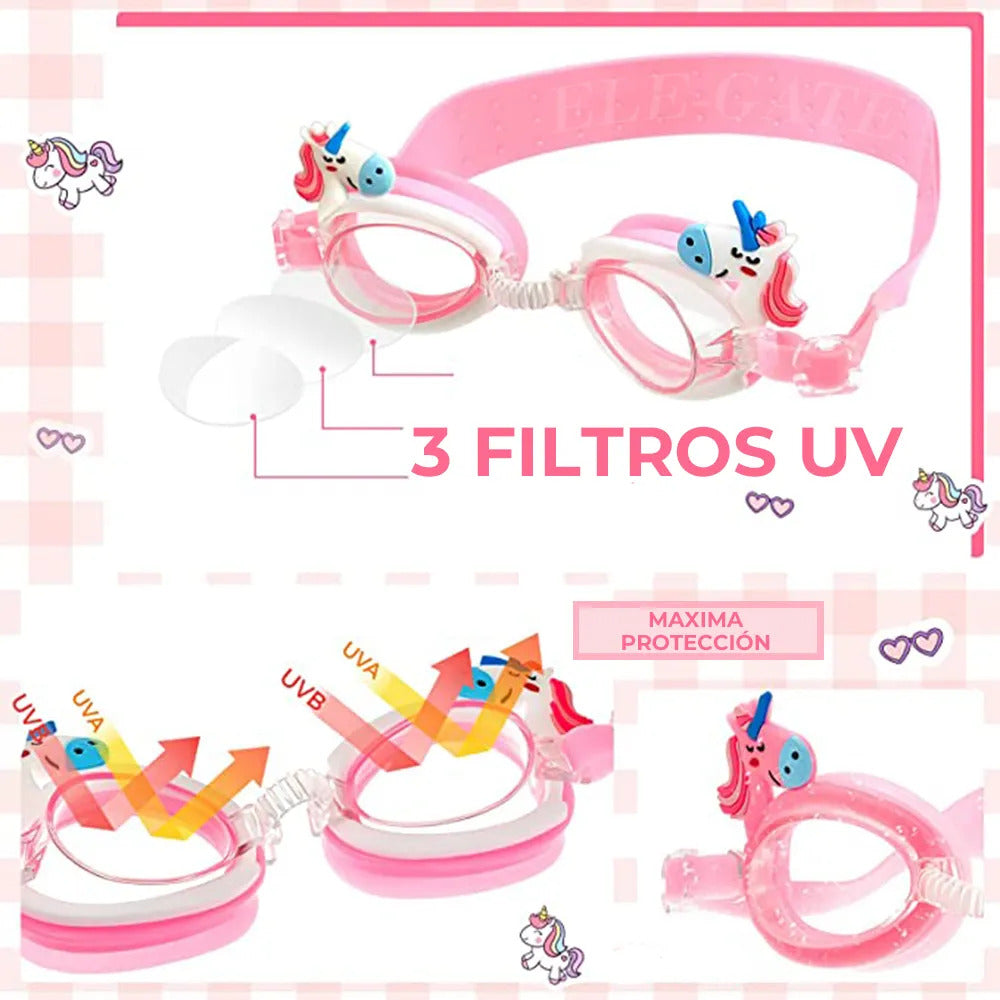 Gafas De Natación De Visión Clara Para Niños Y Niñas