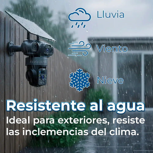 Cámara Solar Wifi Triple Lente 15mp 6k Seguridad Exterior