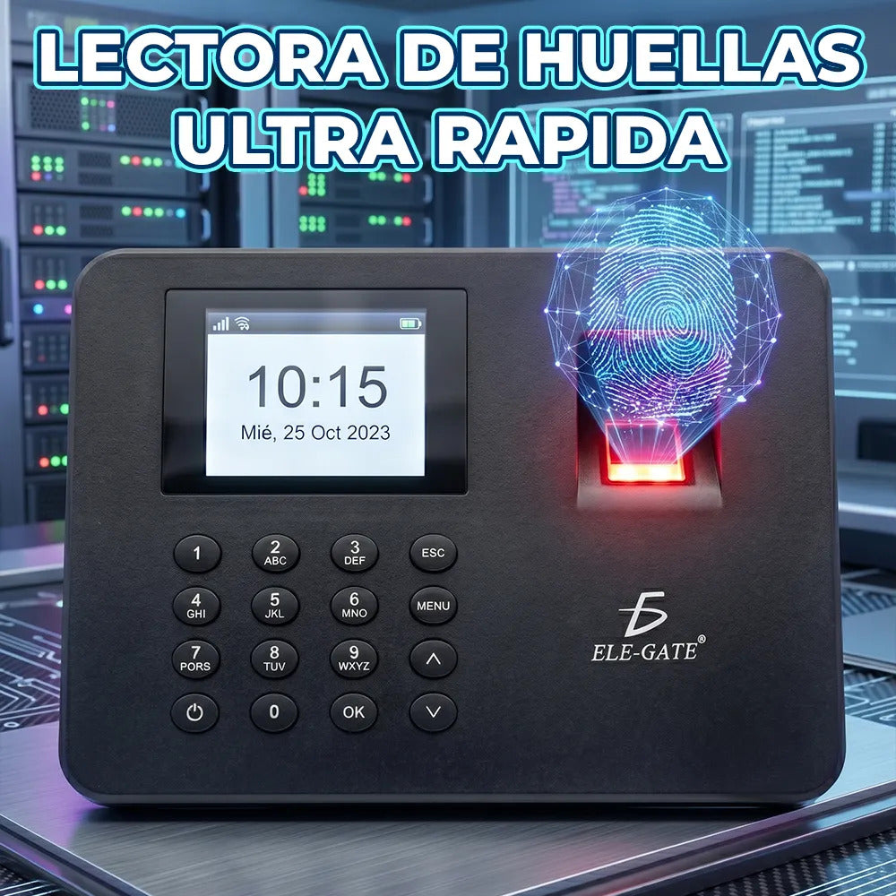 Reloj Checador Biométrico Digital Con Huella Control De