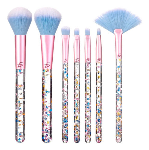 Set De 7 Piezas De Brochas De Maquillaje Kawaii - Suaves Y