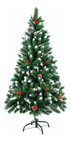 Árbol de Navidad artificial de 150 cm con efecto nevado