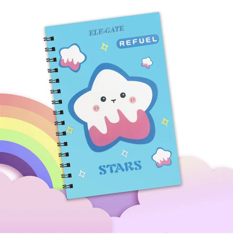Cuaderno De 80 Hojas Rayadas Con Portada Estelar Y Espiral