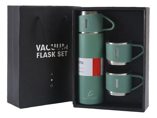 Termo Con Tazas Incluidas Para Té Y Café De Acero