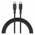 Cable USB-C a USB-C 60W de 1 m de silicona flexible - negro