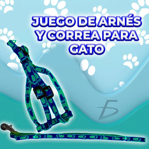 Juego De Arnés Y Correa Halter Para Perro Con Patrones